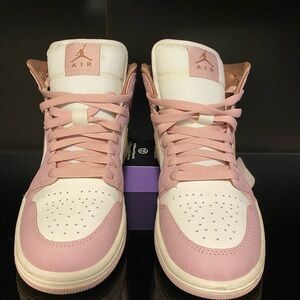 Jordan Pink and White Women's Sneakers